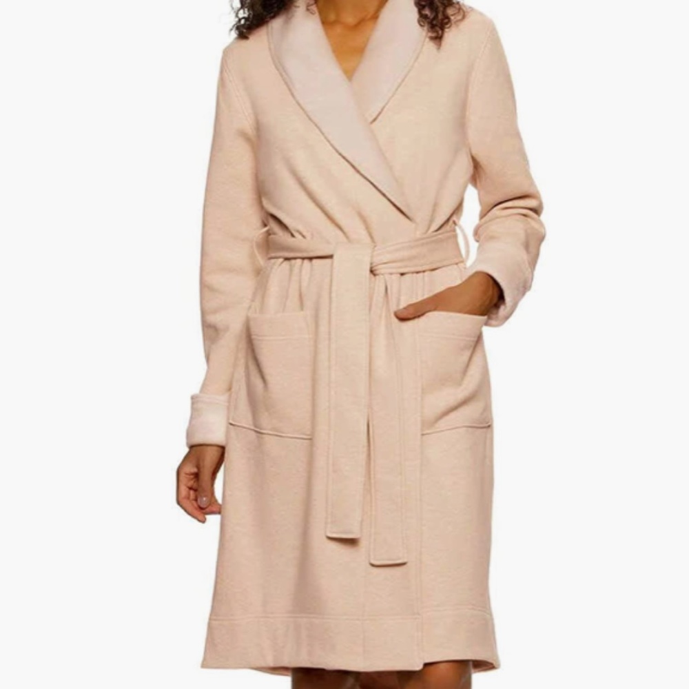 Kirkland Signature Womens Fleece Lined Robe Beige